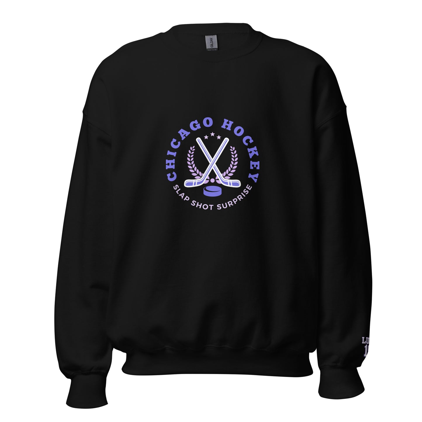 Chicago Hockey & Lupo Embroidery Sleeve Crewneck