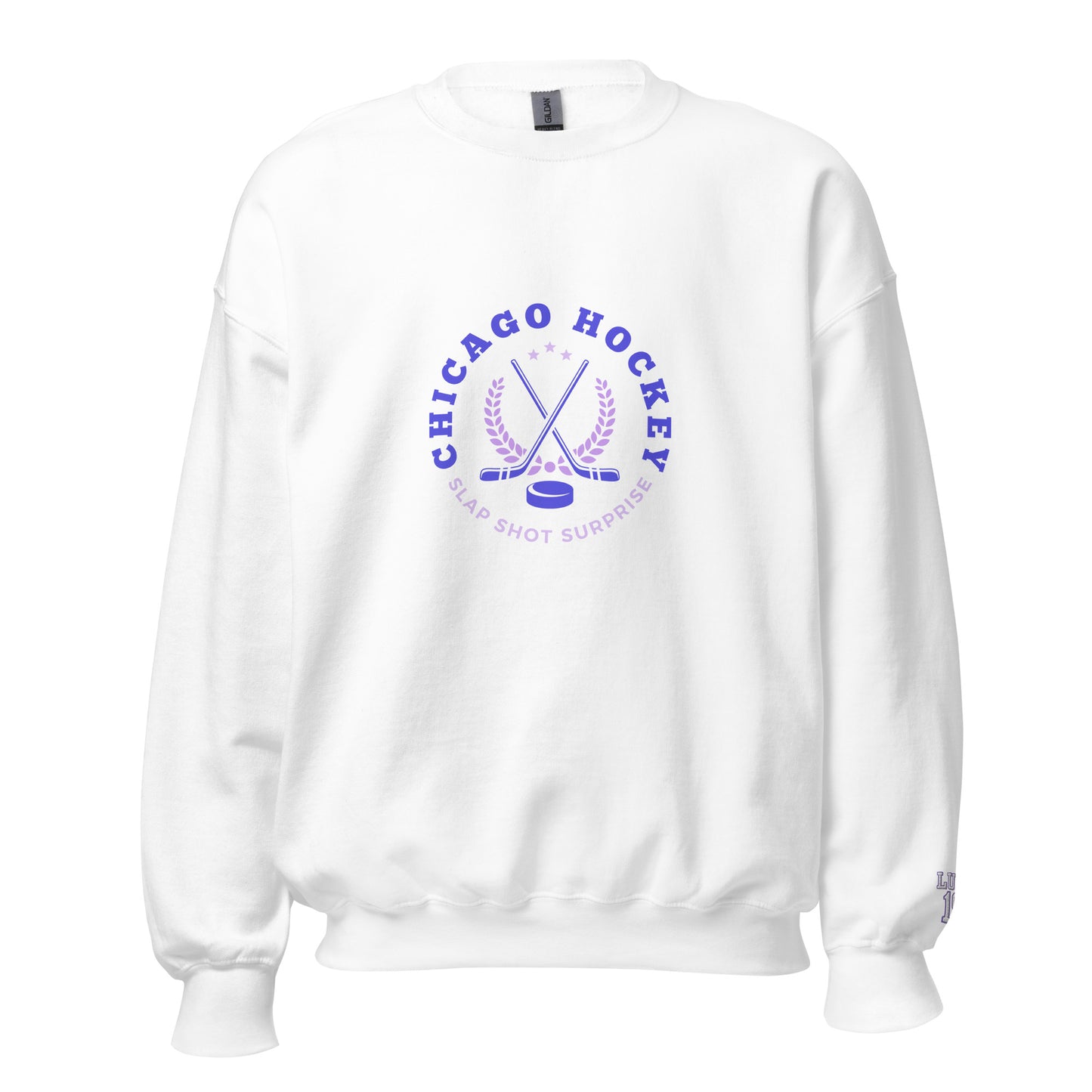 Chicago Hockey & Lupo Embroidery Sleeve Crewneck